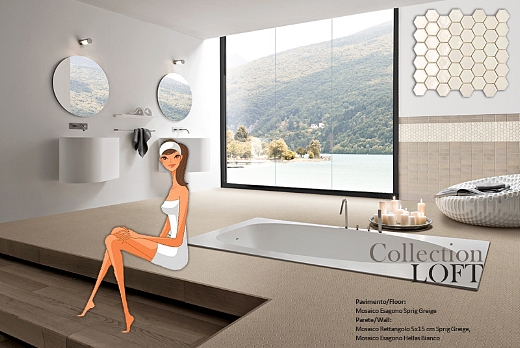 Gaiardoni Piergiorgio mosaico esagono - 1