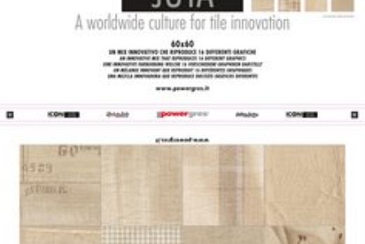 ICON YUTA dipsonibile in CORCHORE ( patchwork - 16 diverse serigrafie miste ) e OYAMA ( non decorata )Formato 60x60