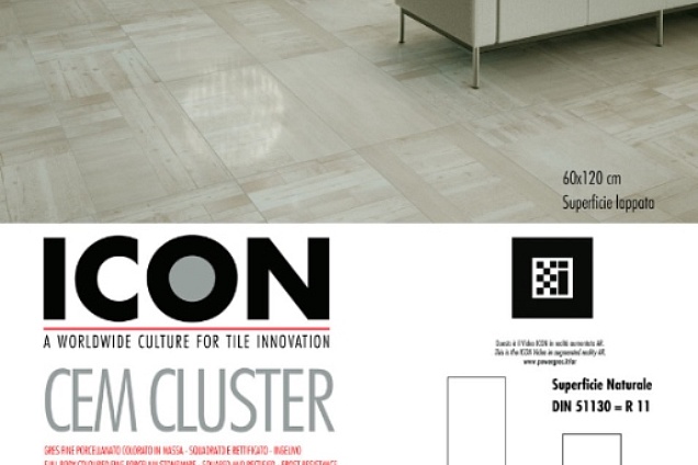 ICON CEM disponibile in CLUSTER 60x120 e 60x60