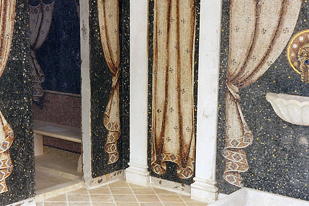 mosaici marmo rivestimento bagno