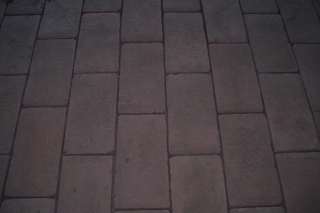 Un percorso del pavimento in Cotto Pressobeton della Casina Valadier