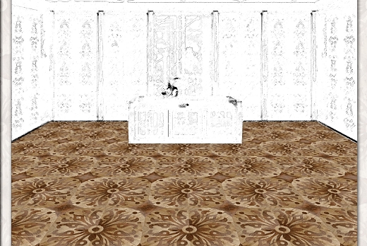 A P I - Antichi Pavimenti Italiani Pavimento intarsiato a Quadrotti - Modello GERLI - 7