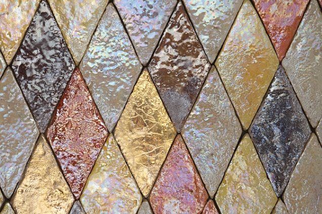 Rombo lato 10 - mix fuoco madreperlato