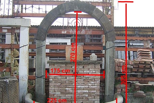 Recuperando Brick and Stone Portali in pietra antichi rotondi - 5