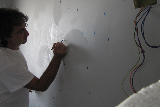 Rivestimento per pareti in resina epossidica con decori