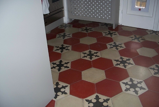 pavimenti in cementina colorata formato esagono