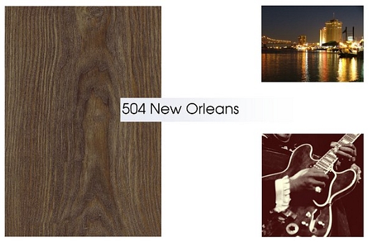 Innova 504 New Orleans
Doga 1235 x 305 mm.
Spessore 10,00 mm. ca.
Classe 23\33
Superficie Luxury Vinyl strong SYNCRO 3D