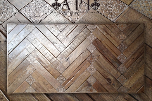 A P I - Antichi Pavimenti Italiani PARQUET A SPINA DI PESCE ARTISTICO - 1