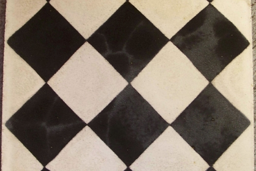 SOLS - Interni di Prestigio Cementina quadrata bianca e nera - 1