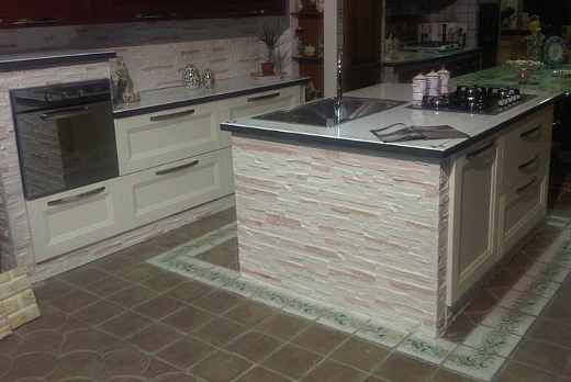 decowall-intonaco stampato anche per cucine in muratura