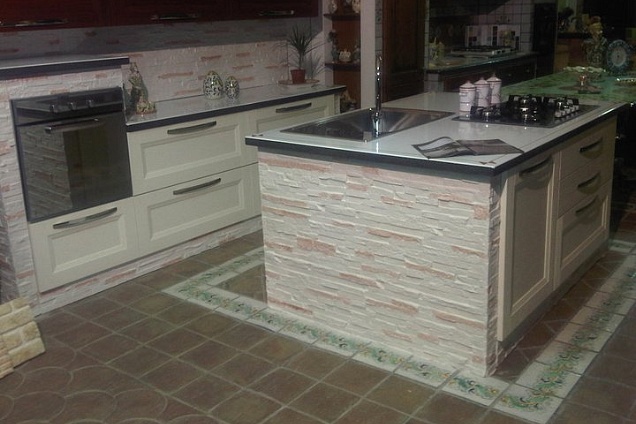 decowall-intonaco stampato anche per cucine in muratura