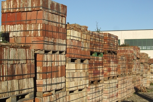 Recuperando Brick and Stone Pavimento in cotto quadrato antico - 4