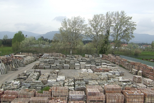 Recuperando Brick and Stone Pavimento in cotto quadrato antico - 7