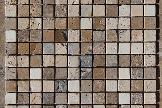 PDR srl Mosaco Travertino Burattato 2.5x2.5 - 1